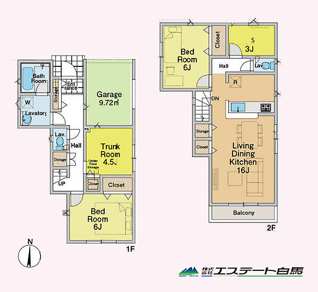 プライバシー性の高い2階リビング