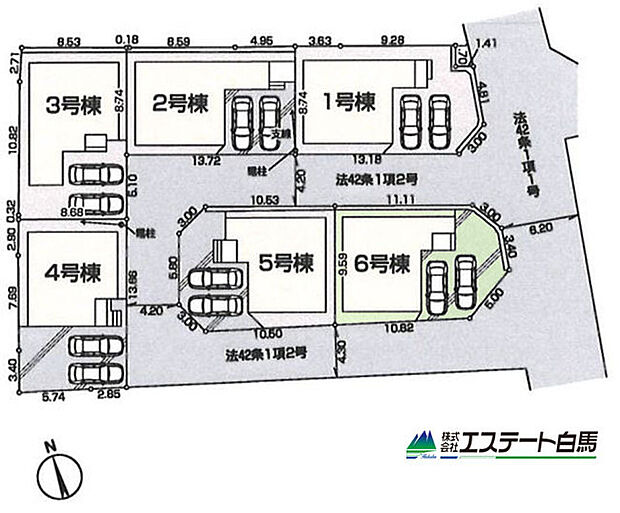 3方角地で開放感ある区画