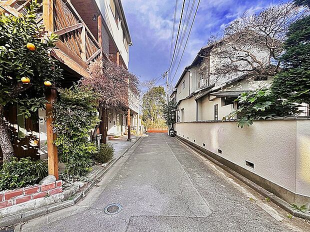 前面道路は通り抜けができないため、交通量が少なく静かな住環境です。