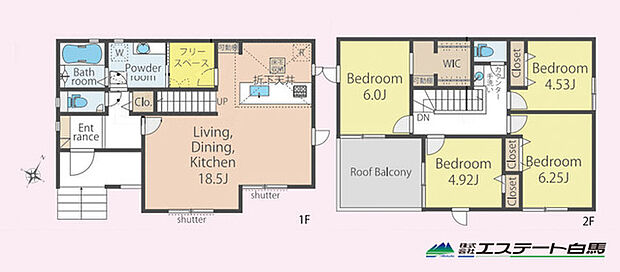 家事動線に配慮した水回り回遊動線