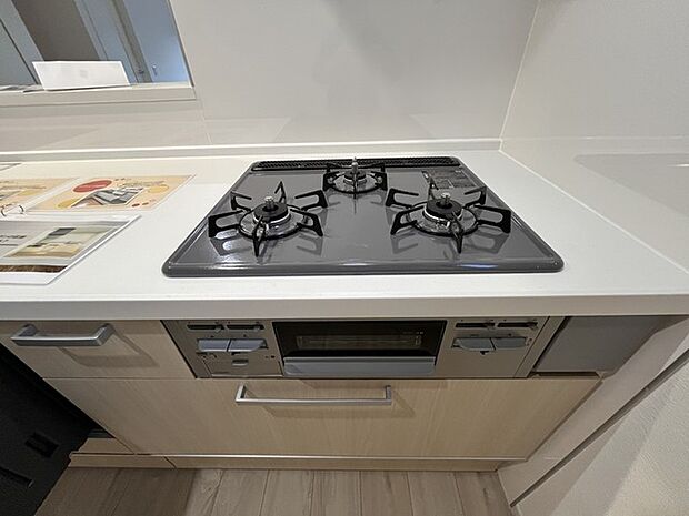 3口コンロとグリル