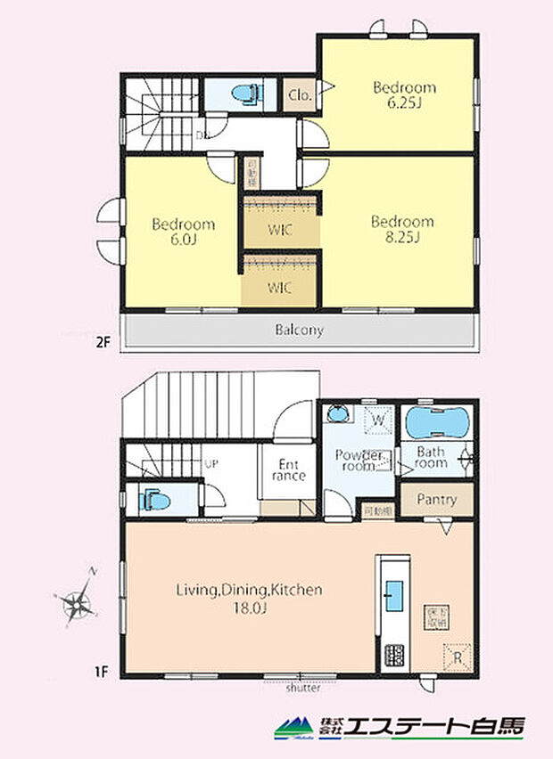 収納力のあるウォークインクローゼット付き。
