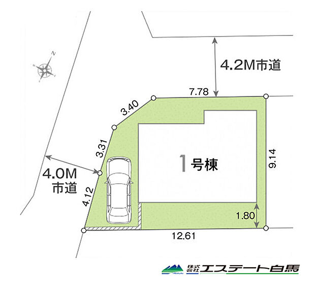 開放感のある北西角地です。