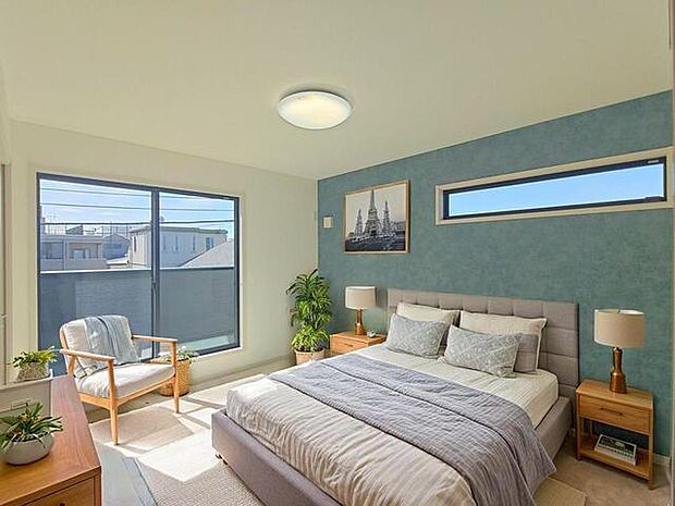 【3F洋室/約7.0帖】 主寝室は約7帖。窮屈感のない広さを確保しました。 ※家具はCG合成によるものです。