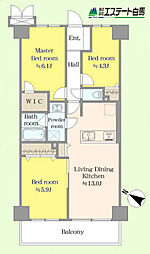 エステスクエア新所沢 3LDKの間取図画像