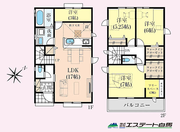 家族の顔が見えるリビングイン階段