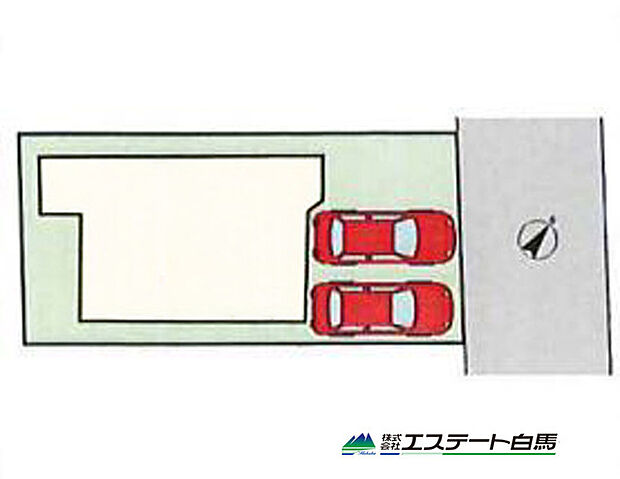 北東向きの整形地です。