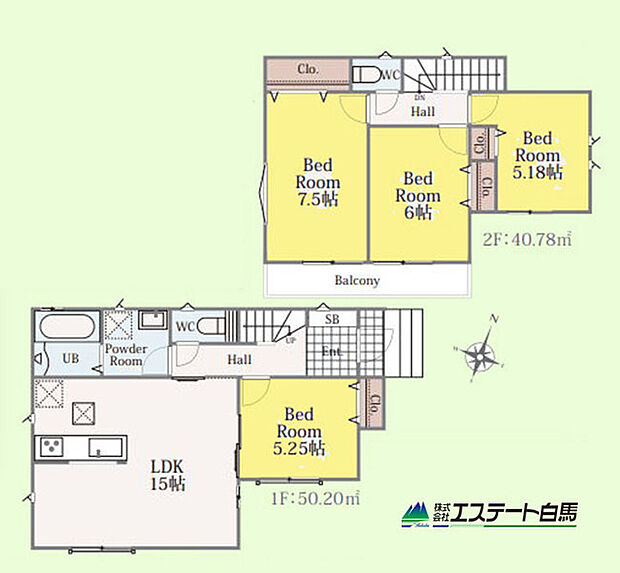 全居室南向きで明るい4LDK