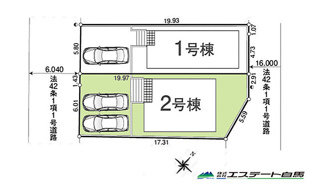 カースペース並列2台駐車可能です
