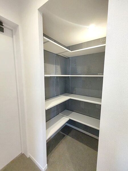 土間収納付きでベビーカーやゴルフバックなど様々な物が収納できます。