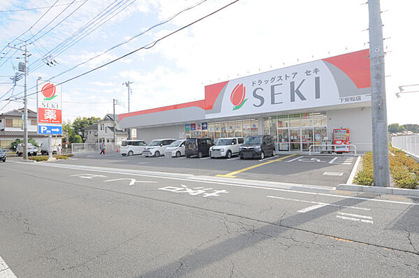 ドラッグストアセキ下安松店（390m）