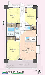 ライオンズガーデン航空公園 3LDKの間取図画像
