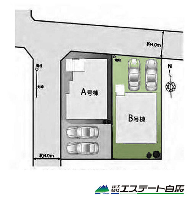 カースペース並列2台駐車可能です。