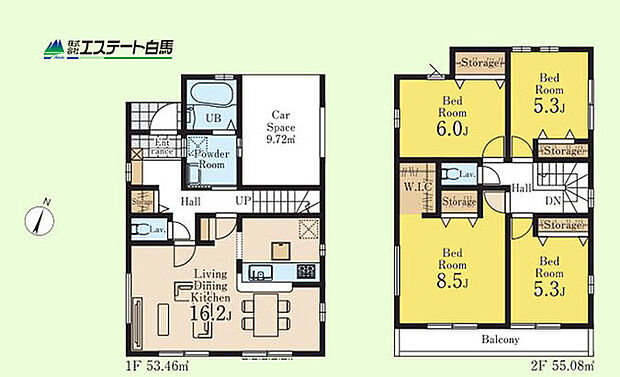 全居室2階の使いやすい間取り