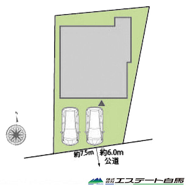 カースペース並列2台駐車可能です。