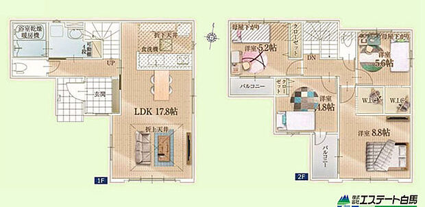 ゆとりのある4LDKの間取り