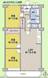 新所沢スカイハイツ 3LDKの間取図画像