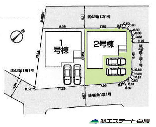 風通しのよい三方角地です。