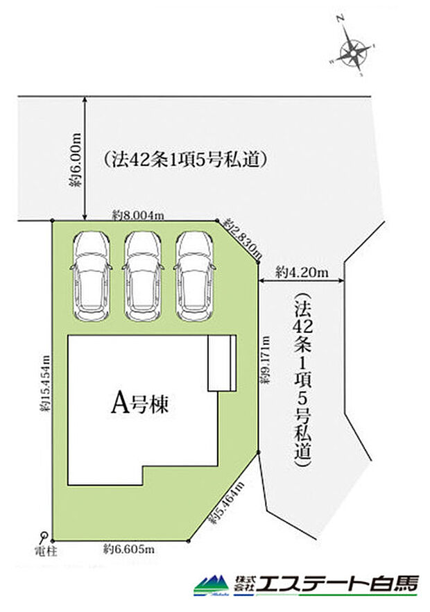 カースペース並列3台駐車可能です。