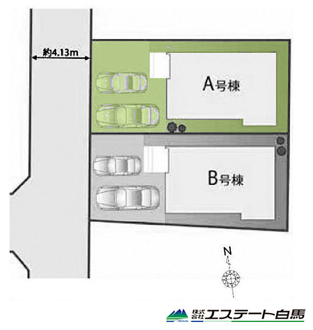 カースペース並列2台駐車可能です。