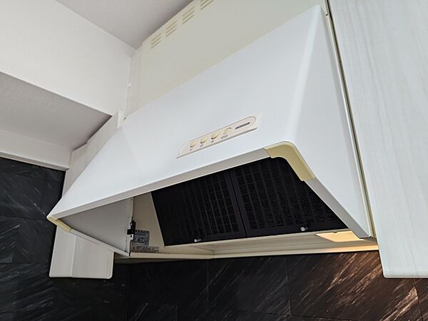 換気速度を調節できるレンジフード。