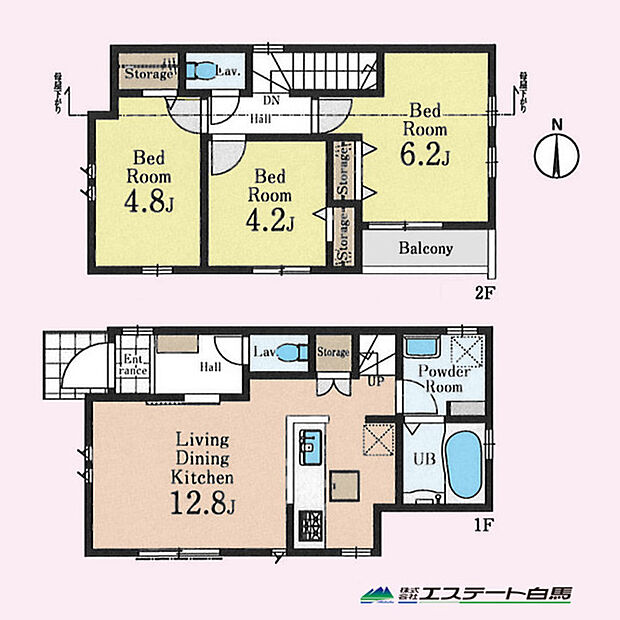 全室南向きの明るい間取り