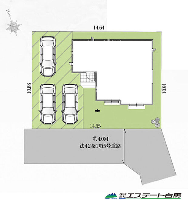 カースペース3台駐車可能です。