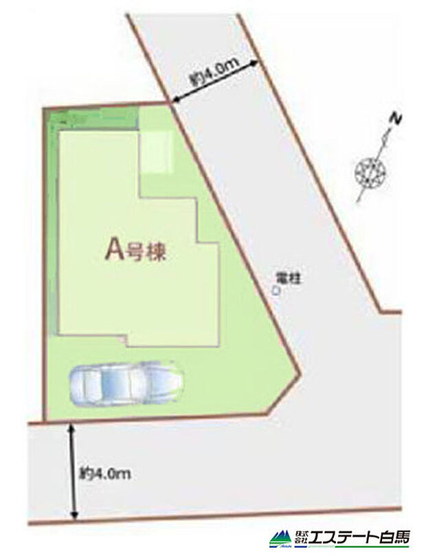 二方道路で開放感あります