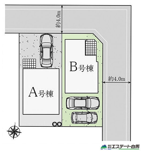 B号棟　角地で開放感あります