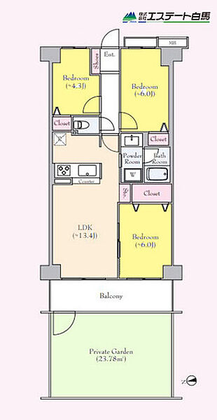 専用庭のある住戸