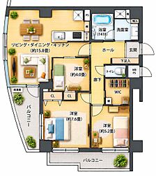 セントジョンズハウス志木 3LDKの間取図画像