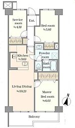 間取図画像 2SLDK
