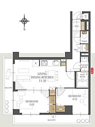 ライオンズマンション本川越第3 2LDKの間取図画像