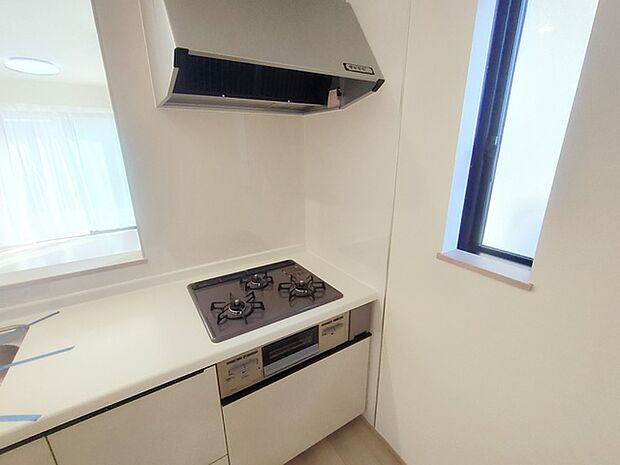 3つの熱源で、お料理も捗りそうなガスコンロ。