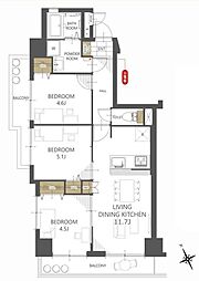 間取図画像 3LDK