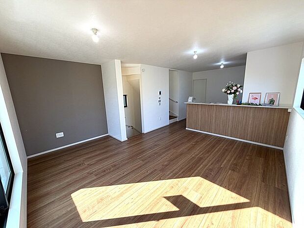 家族が自然に集りそうな広さが魅力のLDK。