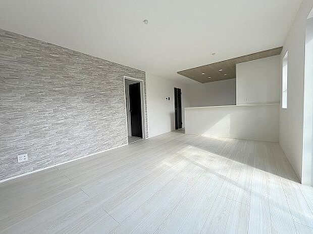 アクセントクロスが際立つＬＤＫ空間。 