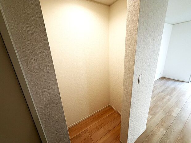 キッチン横にはパントリーとして使える収納あります