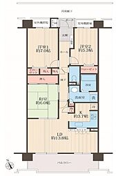 プロムナード大宮春野B-1番館 3LDKの間取図画像