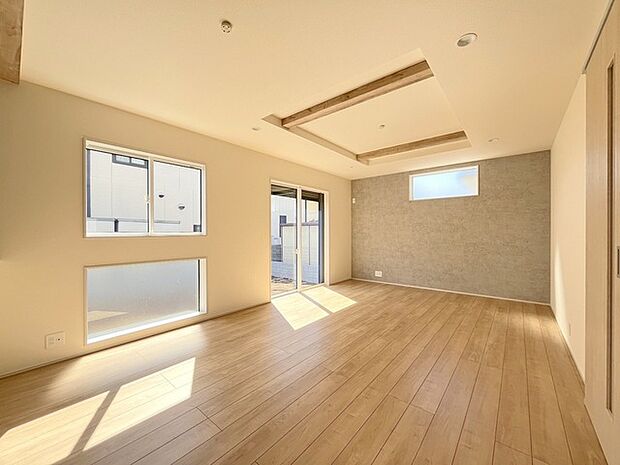 アクセントクロスが際立つＬＤＫ空間。 