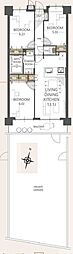 フォルテコート若葉 3LDKの間取図画像