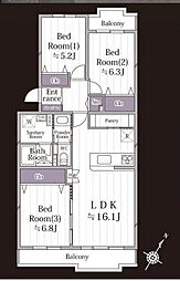 間取図画像 3LDK
