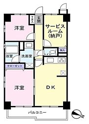 ライオンズマンション武蔵浦和 2SDKの間取図画像