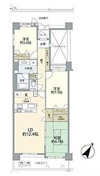 ダイアパレス川越新河岸 3LDKの間取図画像