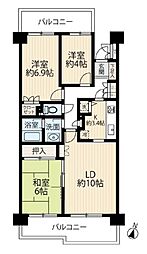 新大宮パーク・ホームズ 3LDKの間取図画像