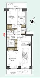 パークシティ白岡C棟 3LDKの間取図画像