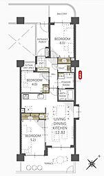 アーベイン川越南大塚キッズプレース 3LDKの間取図画像