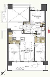 レクセルプラザ若葉 3LDKの間取図画像