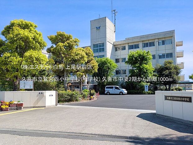 久喜市立鷲宮西小中学校(中学校)(1000m)