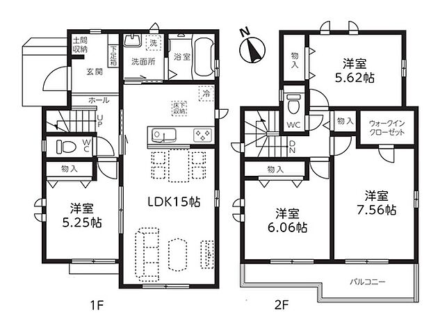 日々の暮らしが心地よく整うゆとりある空間設計と各所に備えた豊富な収納が快適な毎日を叶えます